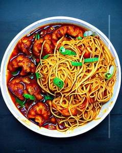 Veg Manchurian Chilli Garlic Noodles Bowl
