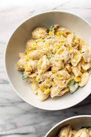 Sweet Corn with Creamy White Sauce Pasta 