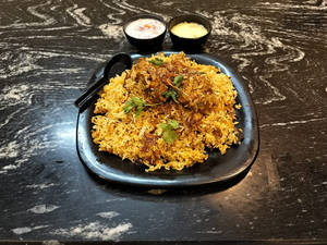 HYDERABADI CHICKEN DUM BIRYANI WITH DELICIOUS SWEET