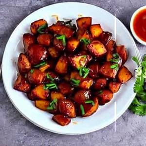 Honey Chilly Potatoes