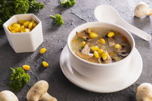 Sweet Corn Mushroom Soup