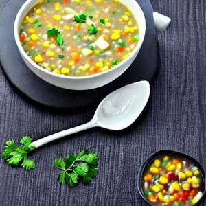 Sweet corn Button Mushroom Soup