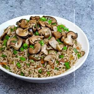 Mushroom Black Pepper Chicken Fried Rice