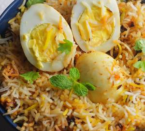 Egg biryani                                                                      
