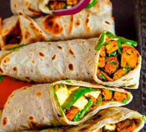 Whole Wheat Paneer Tikka Roll