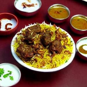 Arbi Mutton Biryani
