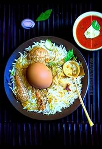 Egg Biryani with Curry