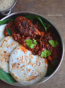 Appam With Chicken Roast