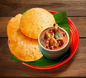 Puri (2) & Chicken Curry