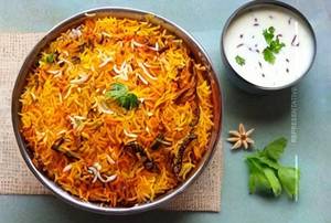 Veg Biryani with Raita
