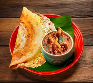 Double Egg Dosa (1) & Chicken Curry