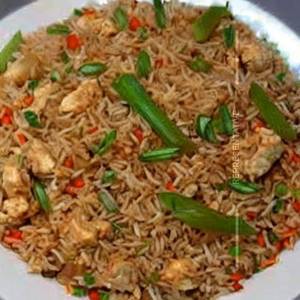 Minced Chicken Onion Garlic Fried Rice
