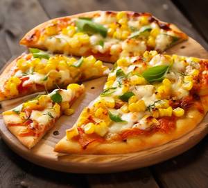 Golden corn pizza and capsicum pizza [6 inches]