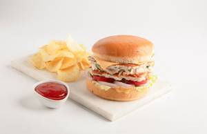 Chicken Smash Double Whammy Burger