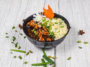 Veg Schezwan Fried Rice + Gobi Manchurian