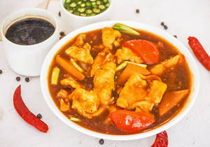 Sliced Chicken In Oyster Sauce (gravy)