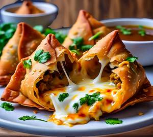 Paneer Cheese Triangle Samosa  [6 Pieces]