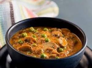 Mushroom matar masala