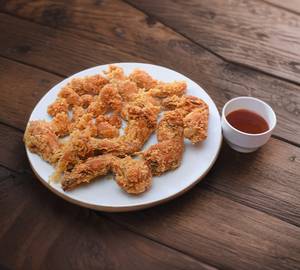 2 pcs strip + chicken popcorn + wings [5 pieces]