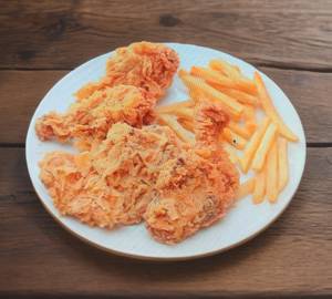 2 pcs leg +  2 pcs chest + french fries.