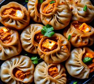 Paneer Fried Momos with Special Chutney [8 pieces]