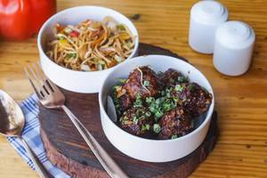 Veg Manchurian With Veg Noodles