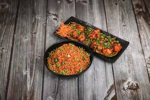 Chicken Schezwan Fried Rice With Chicken Manchurian