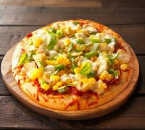 Cheese corn pizza