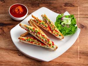 Schezwan Veg Cheese Sandwich