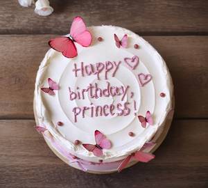 White Butterfly Rasmalai Cream Cake