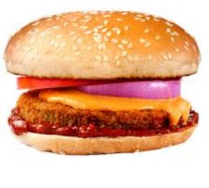 Veg schezwan tikki burger