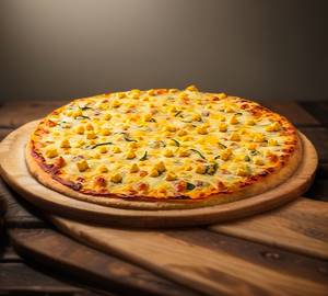 Green Chilli Corn Pizza