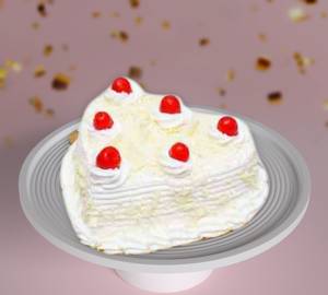 White forest heart shape cake 