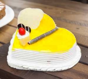 Pineaple heart shape cake