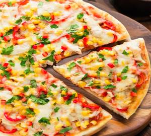 Cheese, corn, red pepper