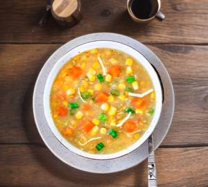 Veg sweet corn soup