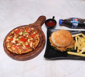 Couple Meal Pack( Regular Pizza, Burger, French Fry And Coke)