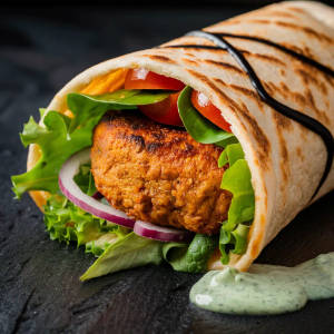 Hearty chicken Patty Wrap