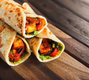 Masala paneer tikka wrap