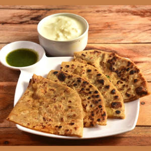 Aloo Paratha.  ( Serves 1 )