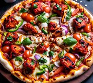 Tandoori paneer pizza