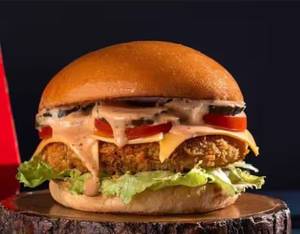 American Cheese Lava Burger