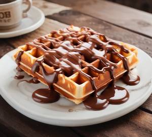 Light chocolate waffle