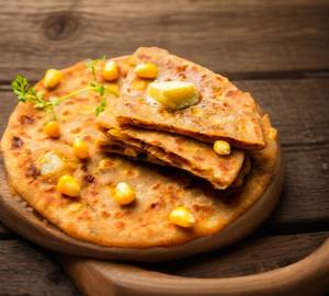 Sweet Corn Cheese Paratha 1 Pc