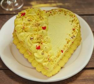 Rasmalai Heart Shape Birthday Cake Eggless