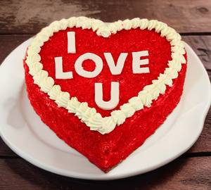 Heart Shape Birthday Red Velvet Cake