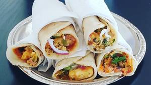 Cheese paneer shawarma roll