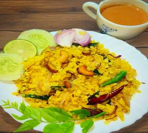 Veg Poha with Tea