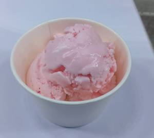 Strawberry ice cream scoop
