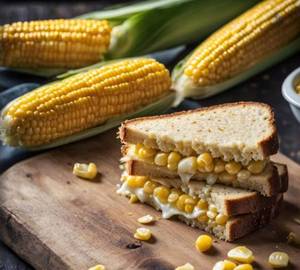 Corn cheese grilled sandwich